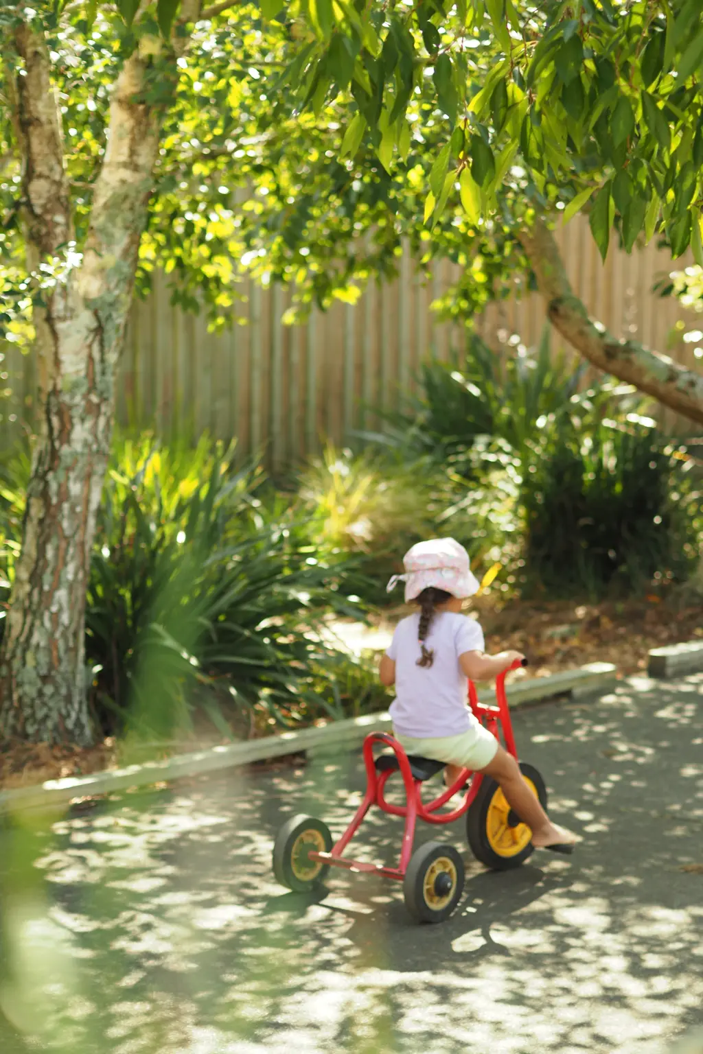 Child in the garden area